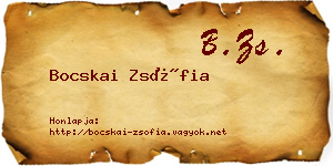 Bocskai Zsófia névjegykártya