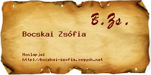 Bocskai Zsófia névjegykártya