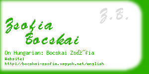 zsofia bocskai business card